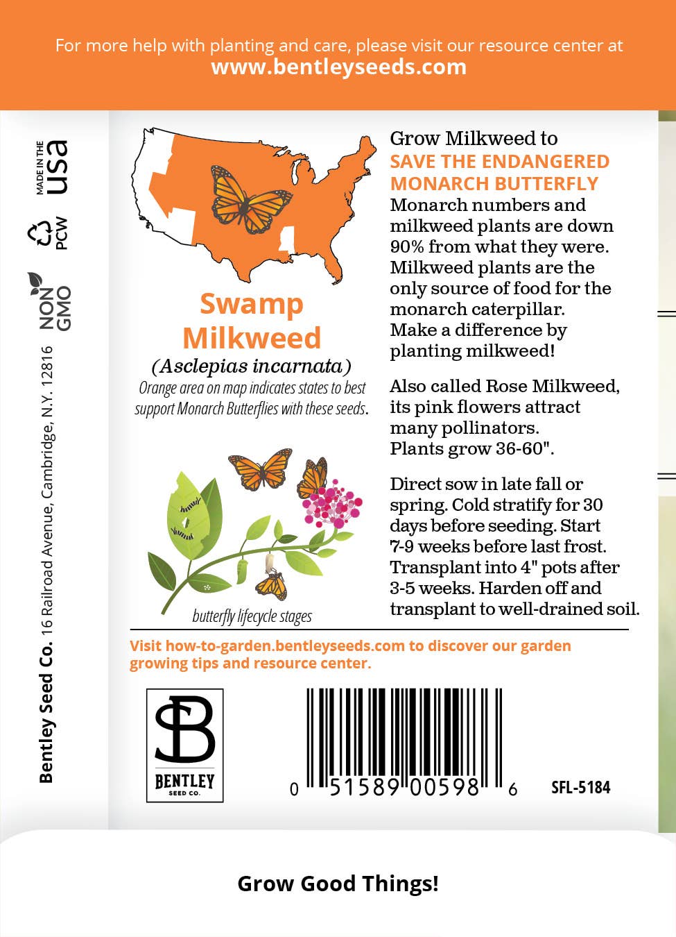 Milkweed, Swamp Seed Packets
