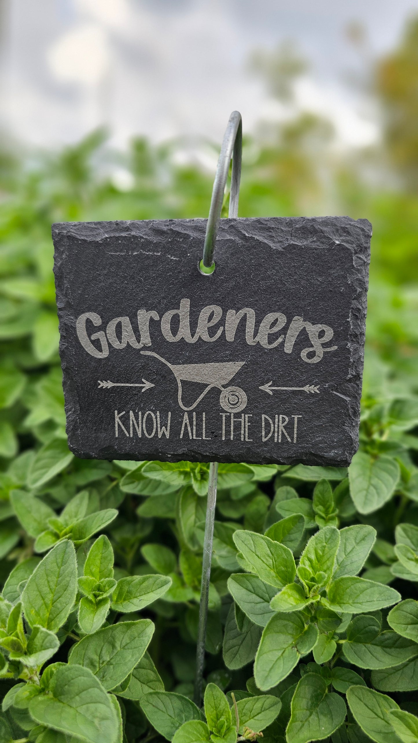 Gardeners Know All the Dirt Slate Plant Marker