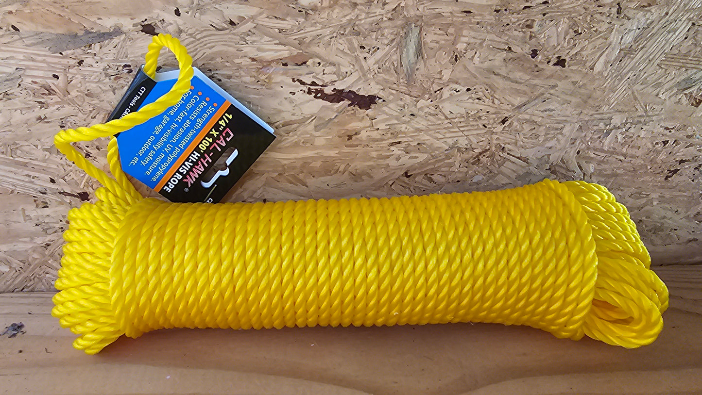 1/4" x 100' High Visibility Rope