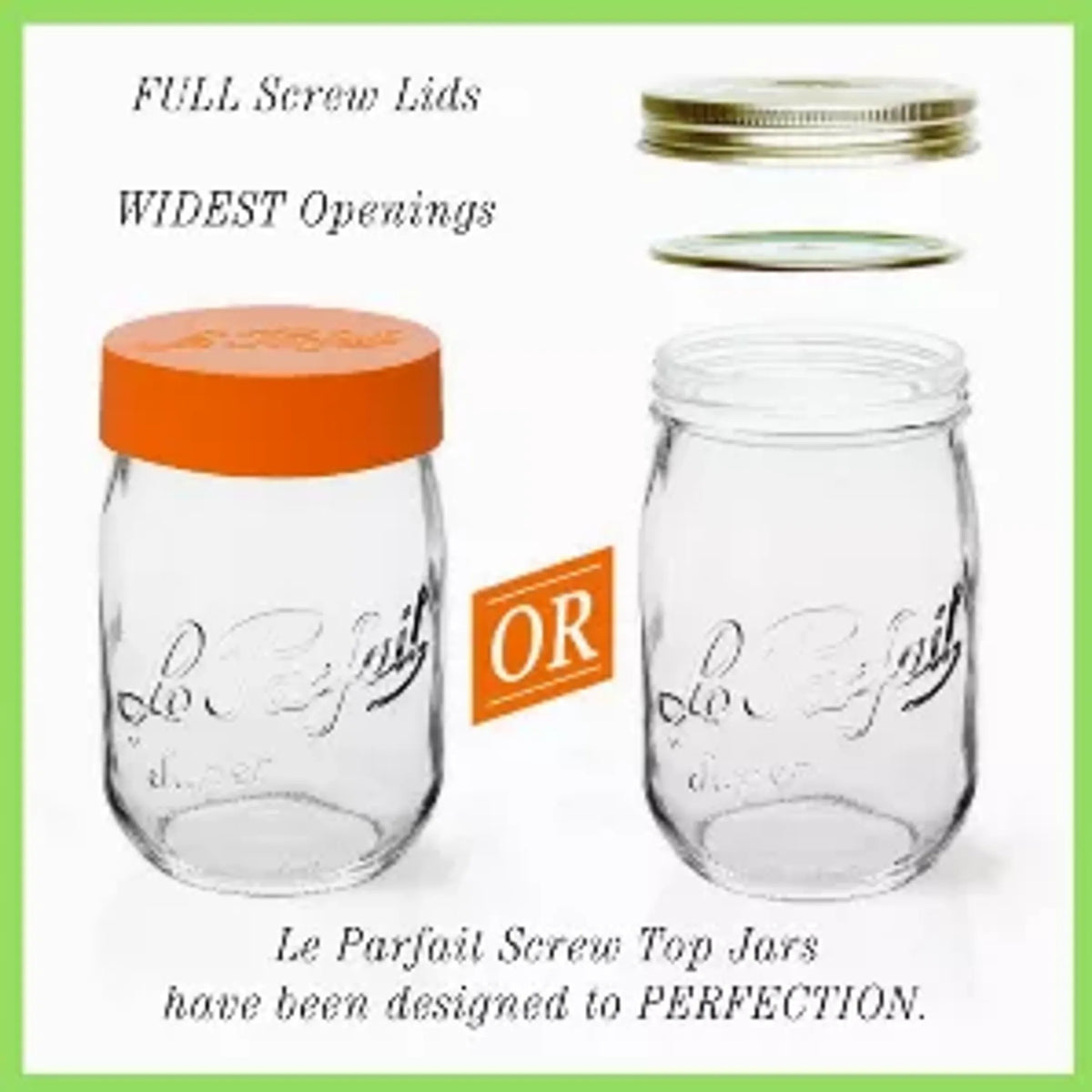 Touchdown Jar Le Parfait Screw Top Jars – Chatta Homestead Supply eStore