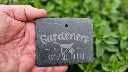 Gardeners Know All the Dirt Slate Plant Marker