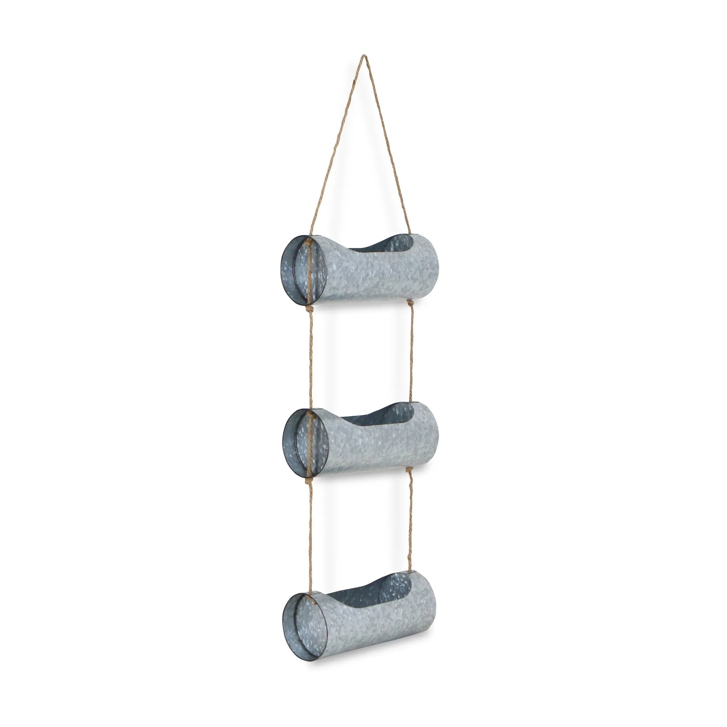 Galvanized Metal Three Tier Hanging Planter