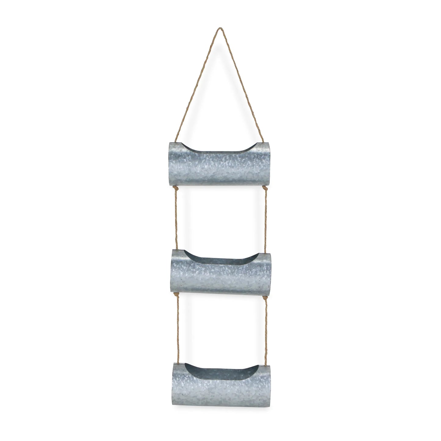 Galvanized Metal Three Tier Hanging Planter