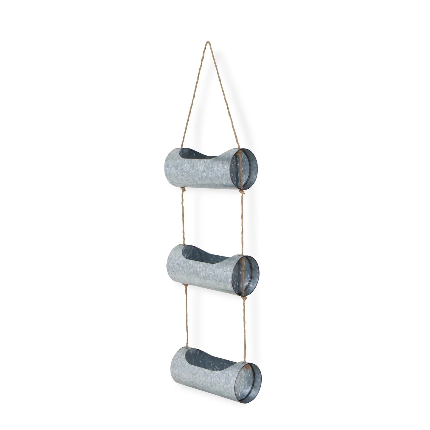 Galvanized Metal Three Tier Hanging Planter