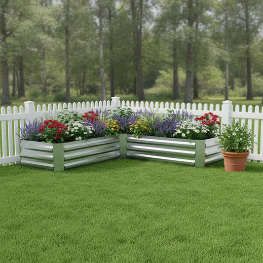Steel L Shape Raised Garden Bed