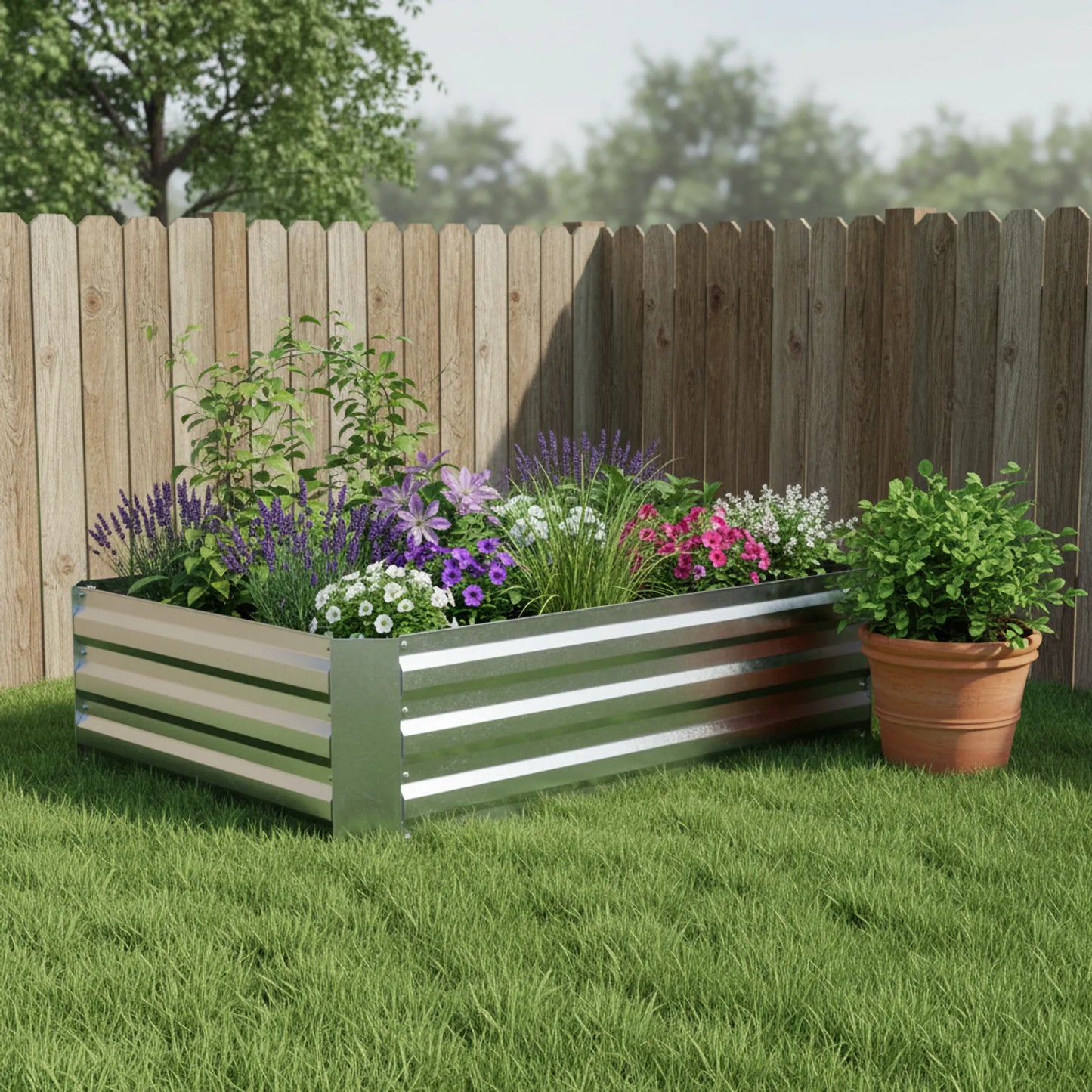 Steel Rectangular Raised Garden Bed