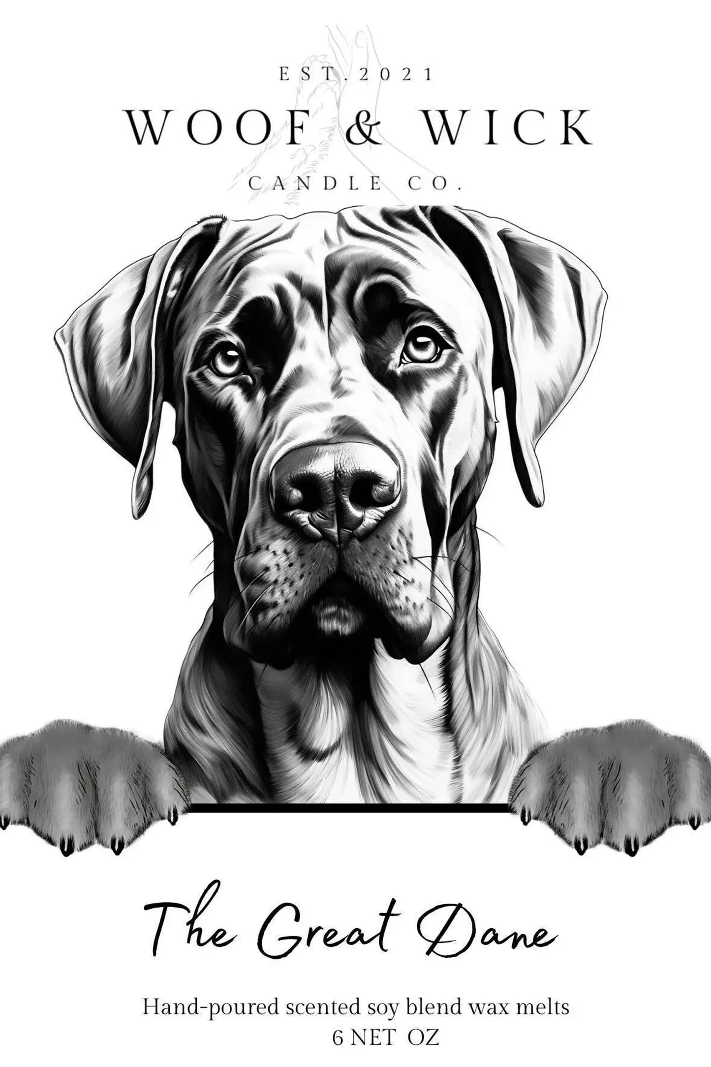 The Great Dane - Dog Breed Soy Wax Melts for Wax Warmers
