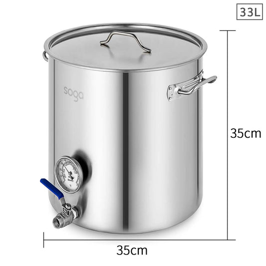 Stainless Steel Brewery Pot L With Beer Valve