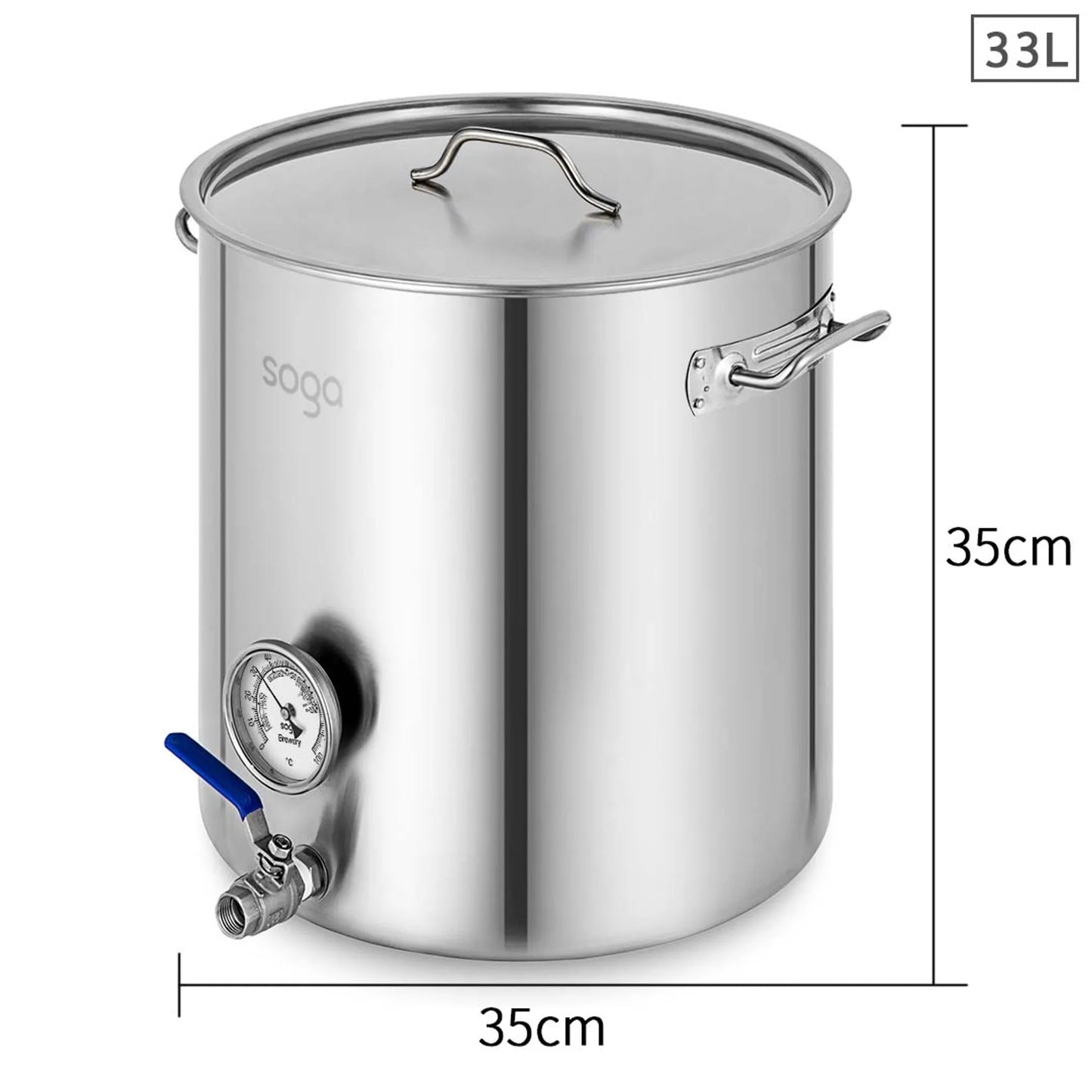 Stainless Steel Brewery Pot L With Beer Valve