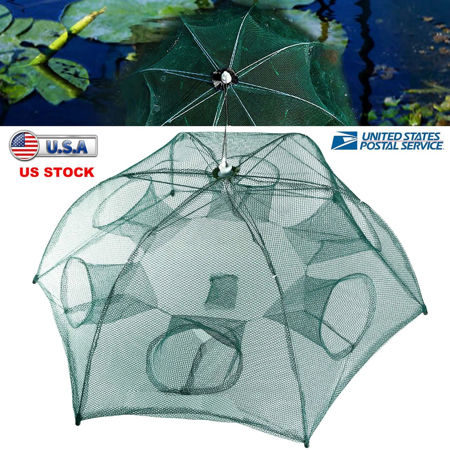 Fishing Trap Net Portable Folded Fishing Bait Trap