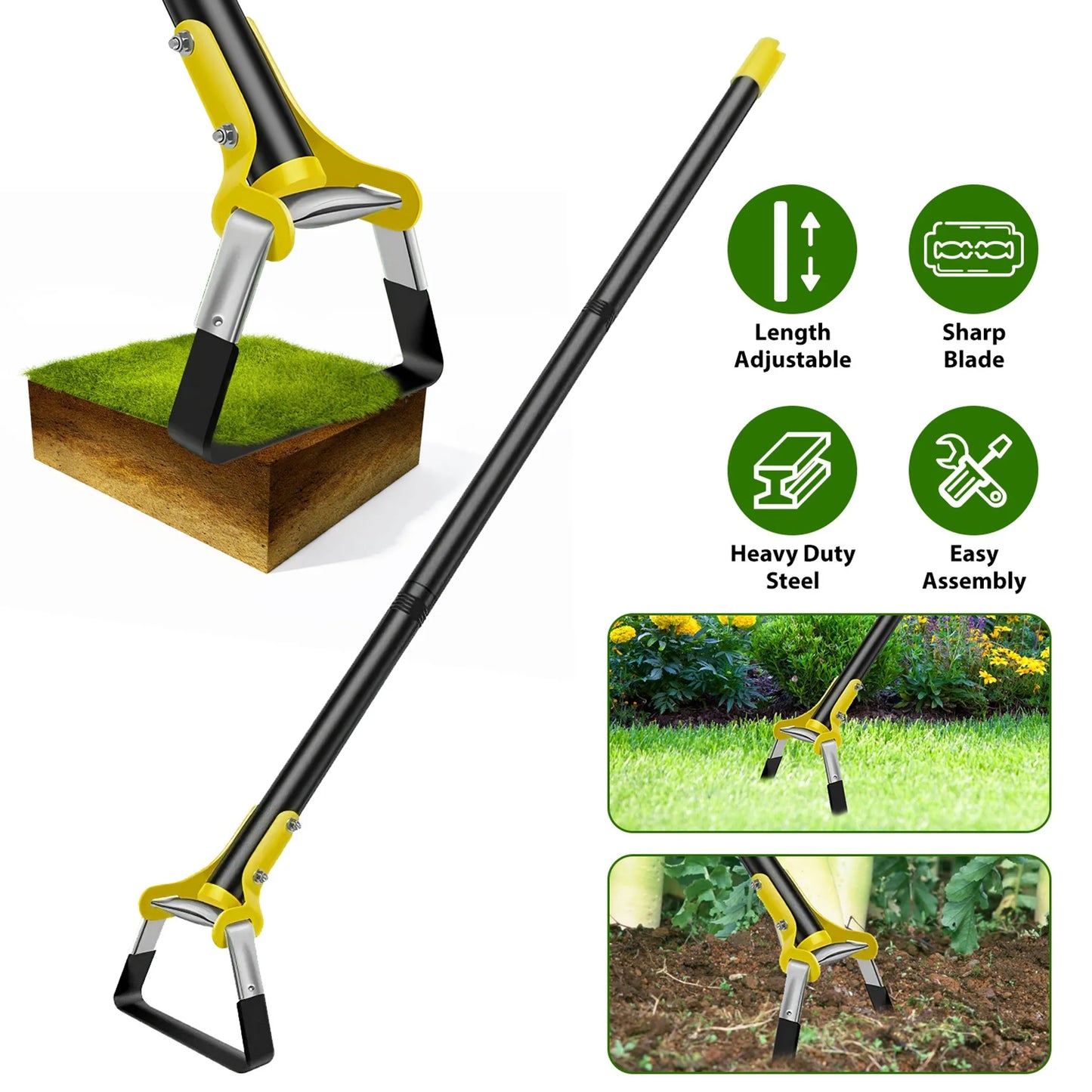46.06in Adjustable Garden Hoe Handheld