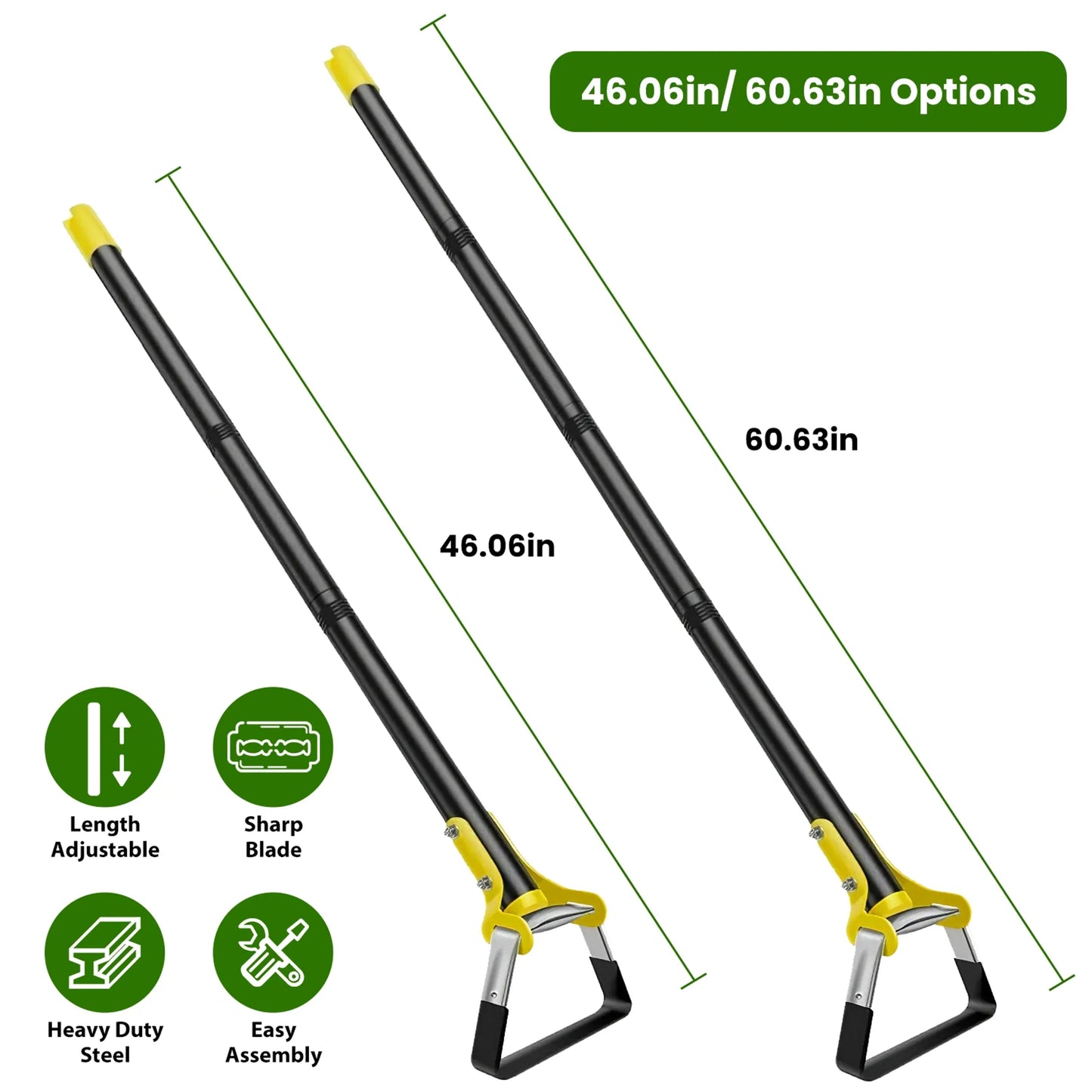 46.06in Adjustable Garden Hoe Handheld