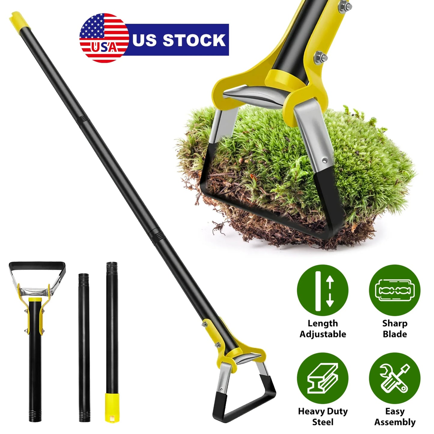 46.06in Adjustable Garden Hoe Handheld