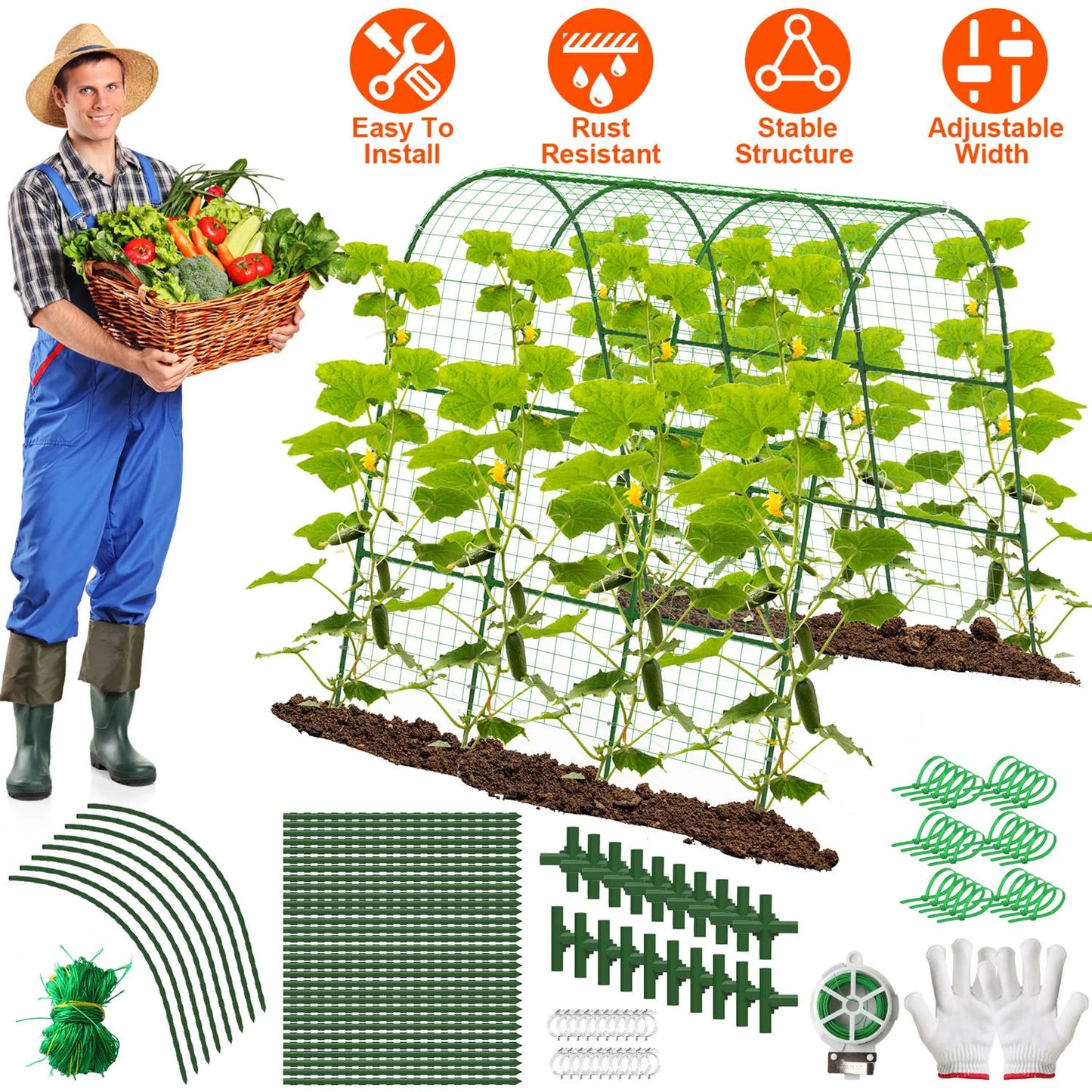 Cucumber Trellis for Raised Bed