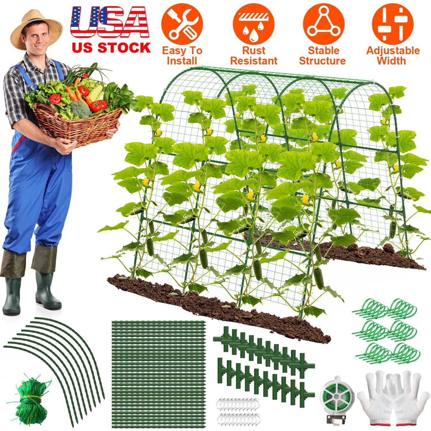 Cucumber Trellis for Raised Bed