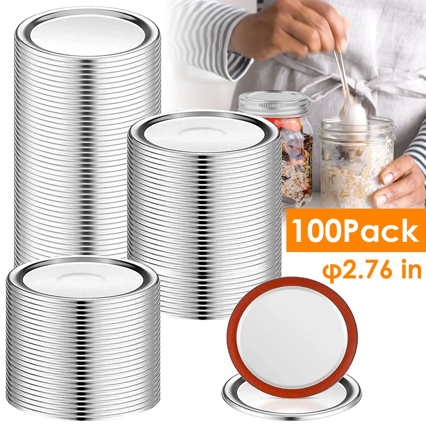 100 Pcs Regular Mouth Canning