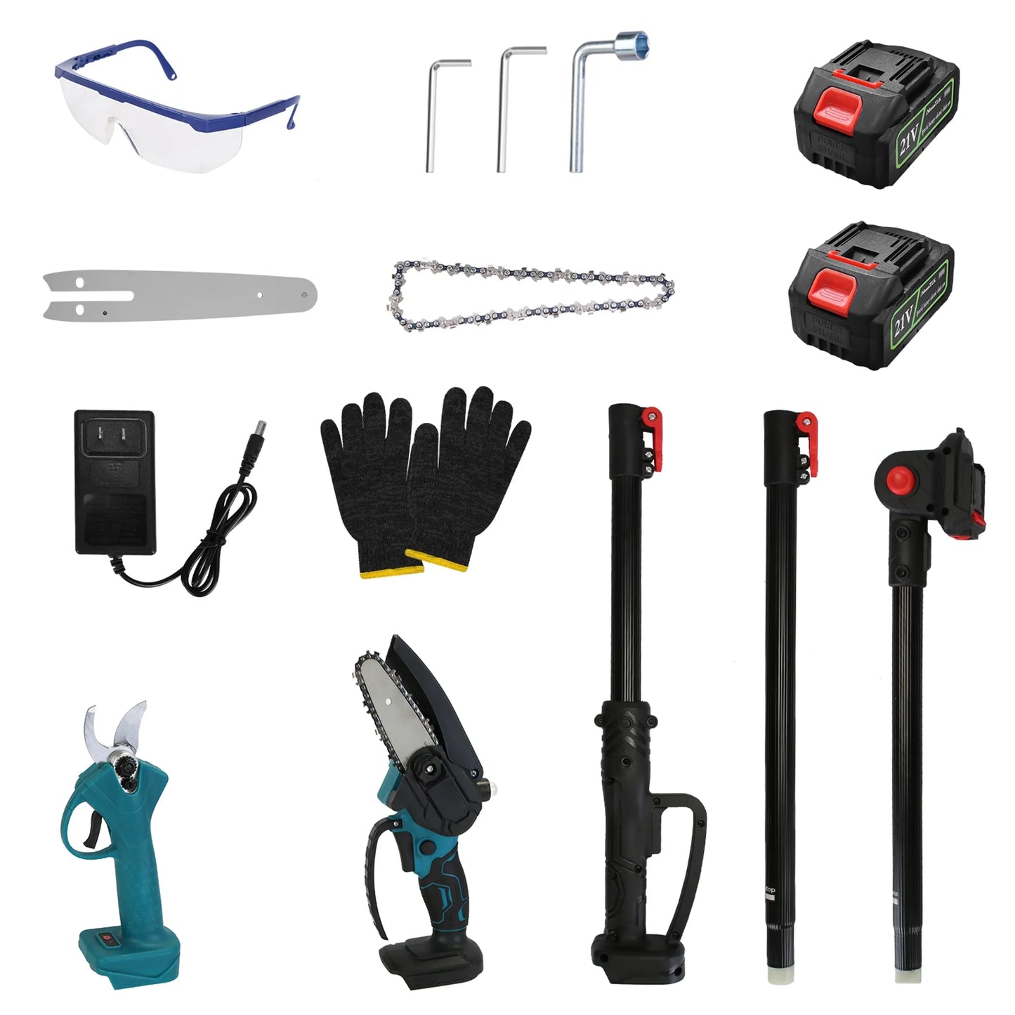 4 in 1 Cordless Pruning Shear and Electric Chainsaw
