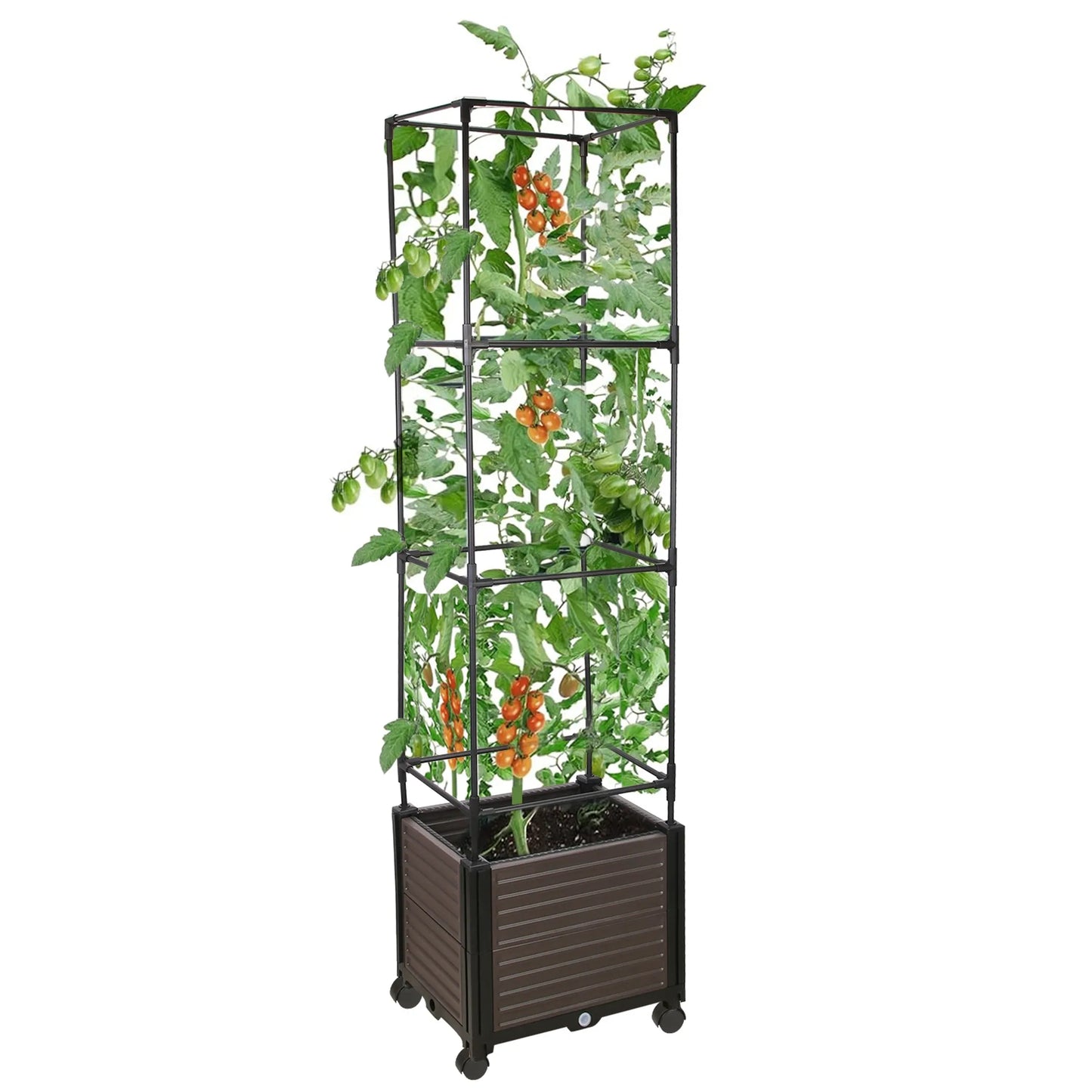 Raised Garden Bed Planter Box with Trellis