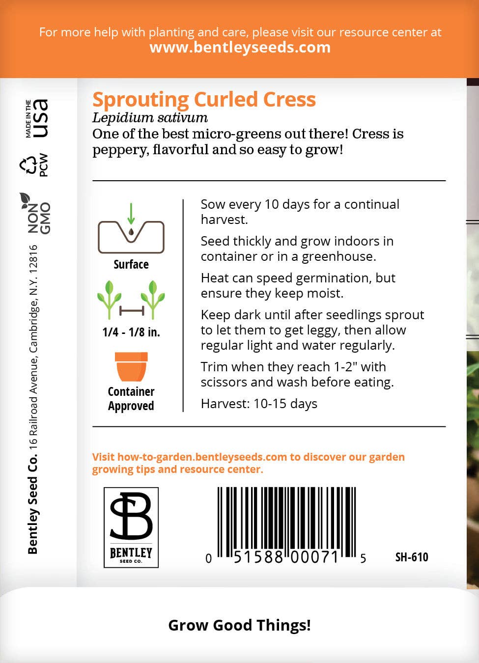 Cress, Curled Seed Packets